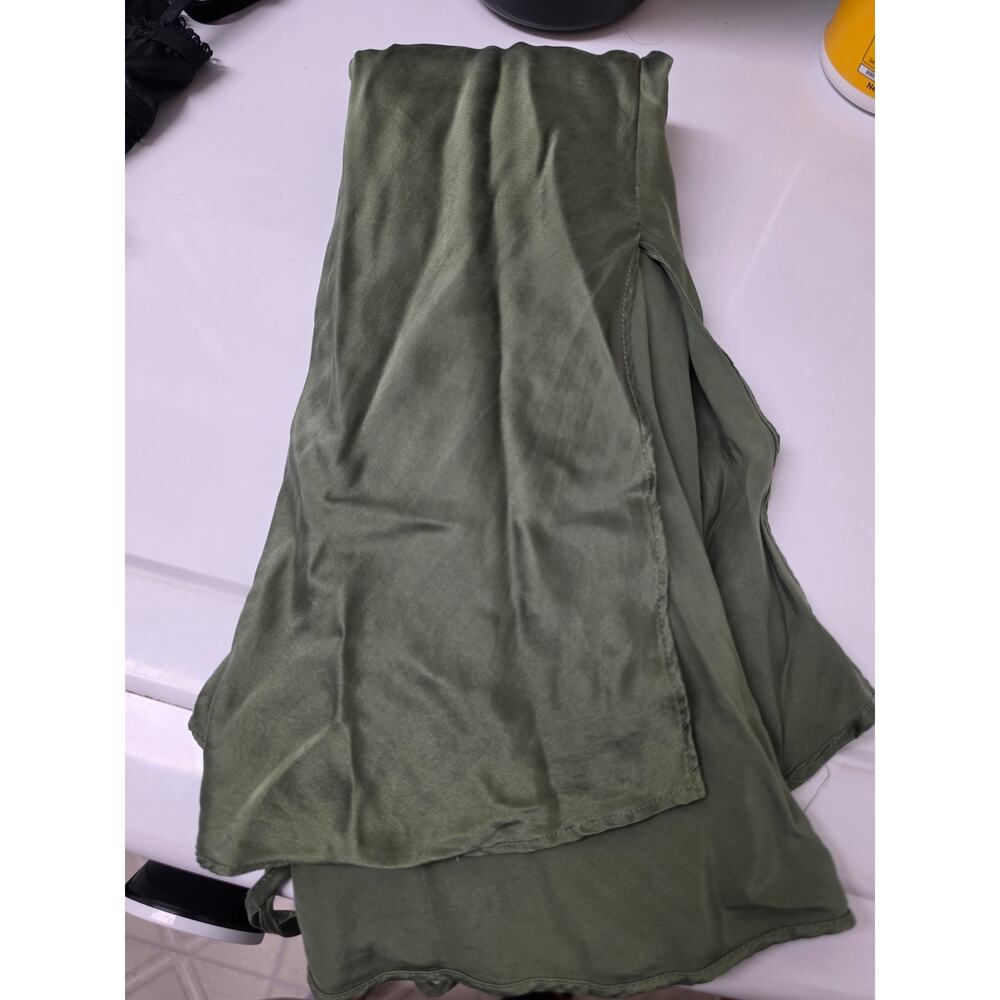 Vintage Victoria's Secret Gold Label Sage Green Silk Slip Dress Large - Picture 13 of 13
